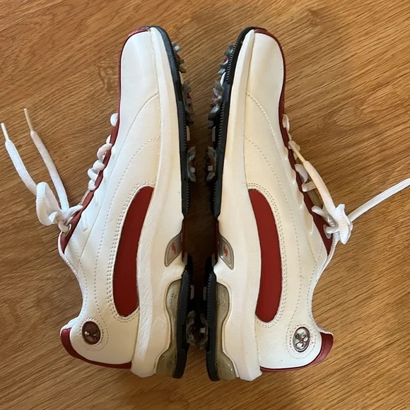 Dr Scholl’s Women’s Red and White Leather Golf Shoes with Golf Glove Size 8.5 - Picture 5 of 16